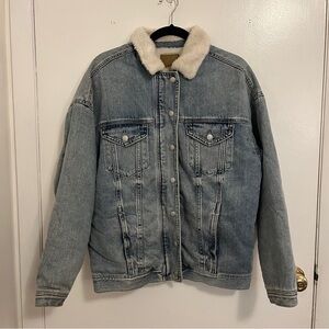 Women’s Denim Bomber Jacket - M